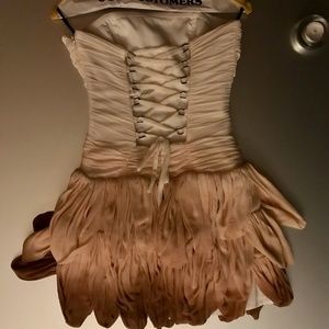 Chiffon Strapless Corset Dress by Bebe